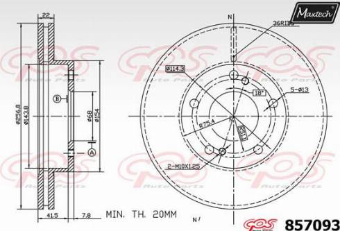 Maxtech 857093.0000 - Bremžu diski ps1.lv