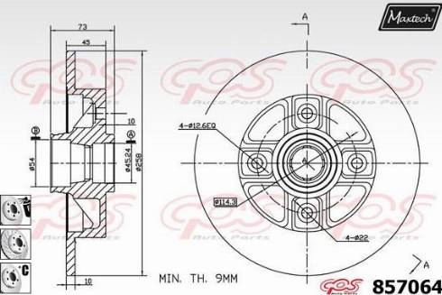 Maxtech 857064.6980 - Bremžu diski ps1.lv