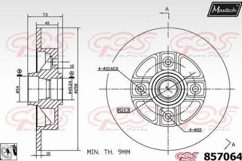 Maxtech 857064.0080 - Bremžu diski ps1.lv