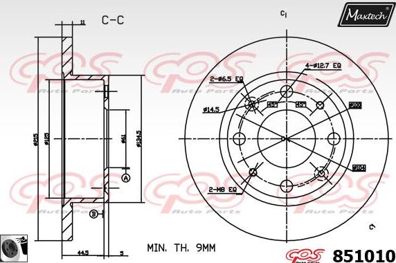 Maxtech 857065 - Bremžu diski ps1.lv