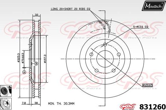 Maxtech 857061 - Bremžu diski ps1.lv