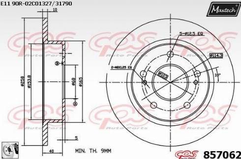 Maxtech 857062.0080 - Bremžu diski ps1.lv