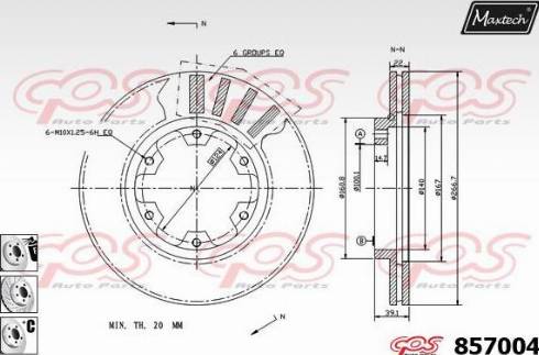 Maxtech 857004.6980 - Bremžu diski ps1.lv