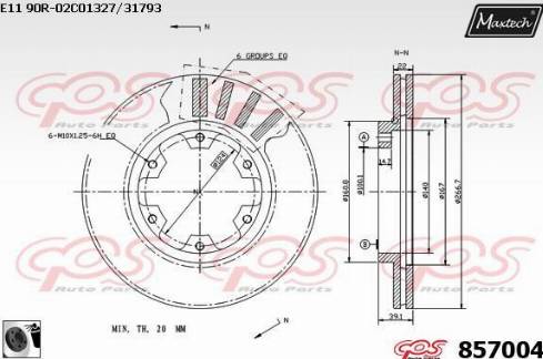 Maxtech 857004.0060 - Bremžu diski ps1.lv