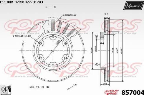 Maxtech 857004.0080 - Bremžu diski ps1.lv