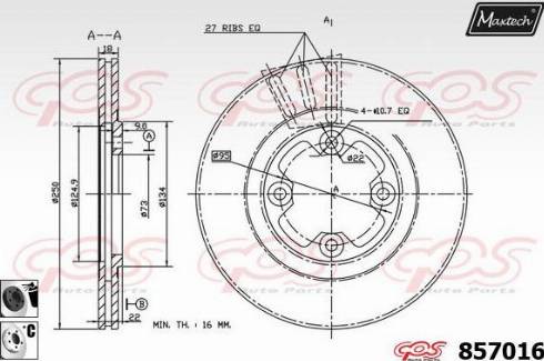 Maxtech 857016.6060 - Bremžu diski ps1.lv