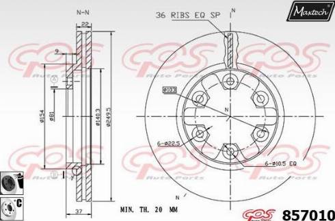 Maxtech 857010.6060 - Bremžu diski ps1.lv