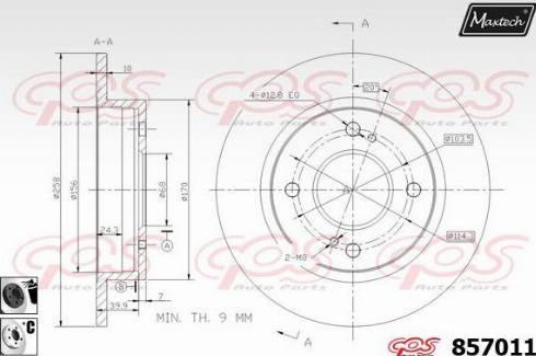 Maxtech 857011.6060 - Bremžu diski ps1.lv