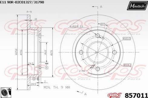 Maxtech 857011.0060 - Bremžu diski ps1.lv