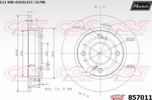 Maxtech 857011.0000 - Bremžu diski ps1.lv