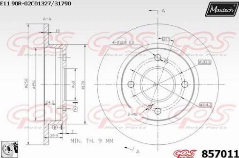 Maxtech 857011.0080 - Bremžu diski ps1.lv