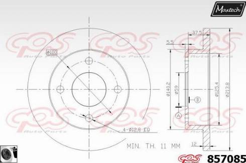 Maxtech 857085.0060 - Bremžu diski ps1.lv