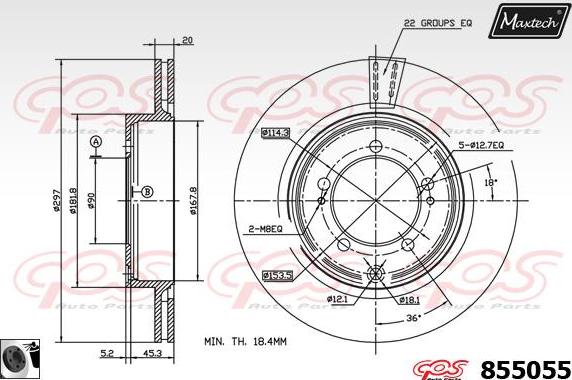 Maxtech 857085 - Bremžu diski ps1.lv