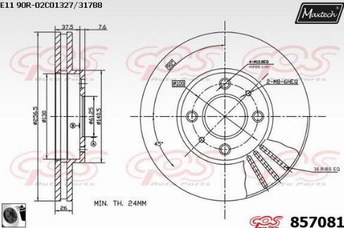 Maxtech 857081.0060 - Bremžu diski ps1.lv