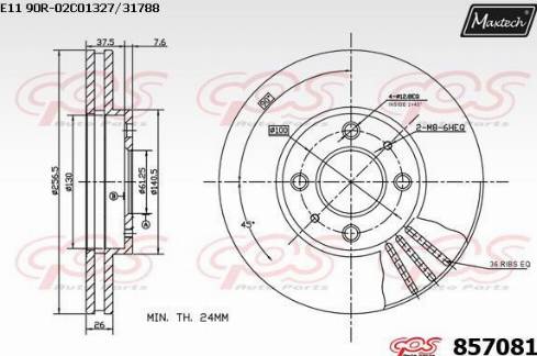 Maxtech 857081.0000 - Bremžu diski ps1.lv