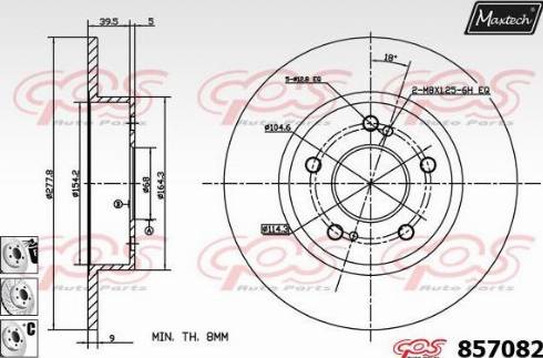 Maxtech 857082.6880 - Bremžu diski ps1.lv