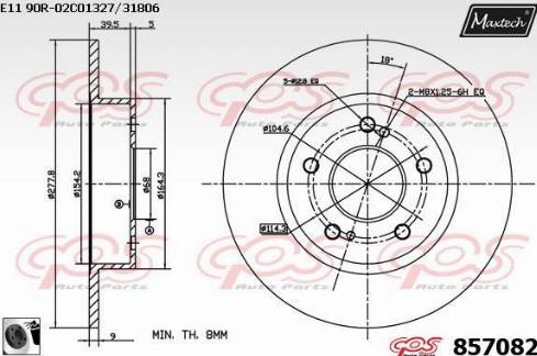 Maxtech 857082.0060 - Bremžu diski ps1.lv