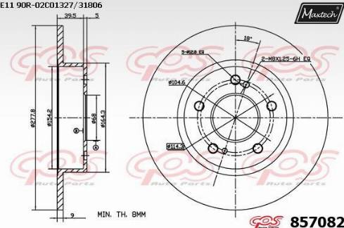 Maxtech 857082.0000 - Bremžu diski ps1.lv