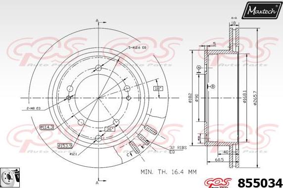 Maxtech 857082 - Bremžu diski ps1.lv