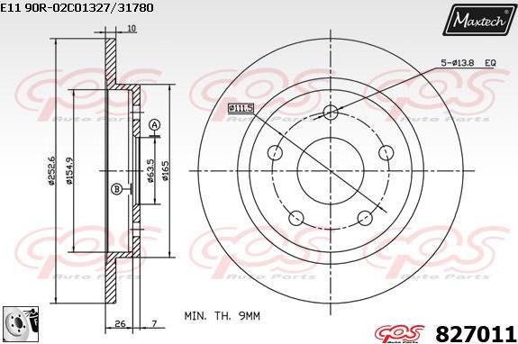 Maxtech 857079 - Bremžu diski ps1.lv