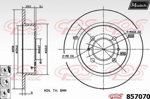 Maxtech 857070.6880 - Bremžu diski ps1.lv