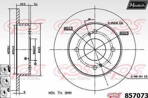 Maxtech 857073.6880 - Bremžu diski ps1.lv