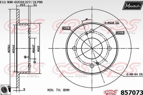 Maxtech 857073.0060 - Bremžu diski ps1.lv