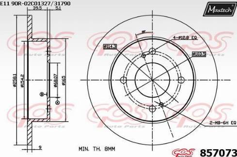 Maxtech 857073.0000 - Bremžu diski ps1.lv