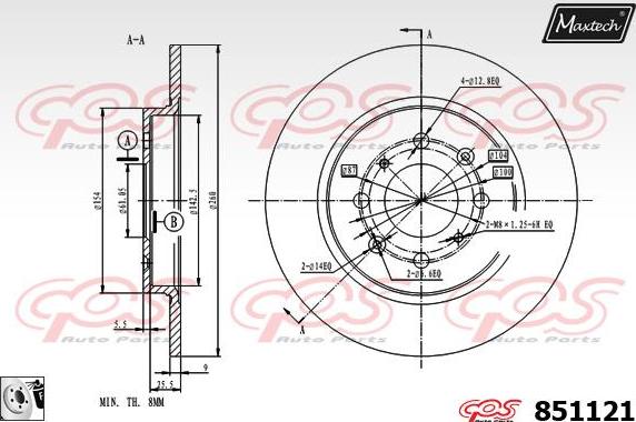 Maxtech 857072 - Bremžu diski ps1.lv