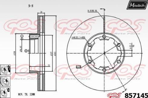 Maxtech 857145.6980 - Bremžu diski ps1.lv