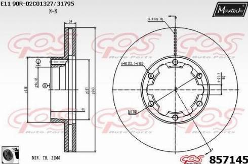 Maxtech 857145.0060 - Bremžu diski ps1.lv