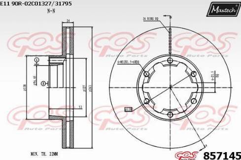 Maxtech 857145.0000 - Bremžu diski ps1.lv