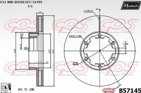 Maxtech 857145.0080 - Bremžu diski ps1.lv