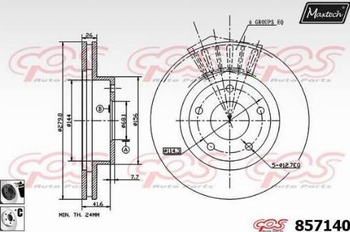 Maxtech 857140.6060 - Bremžu diski ps1.lv