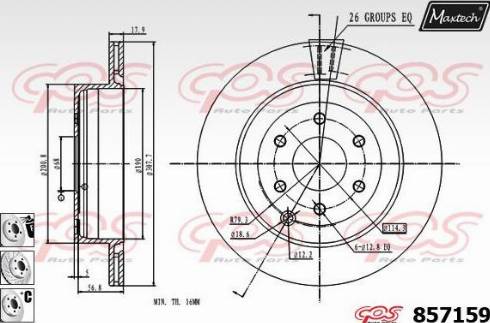 Maxtech 857159.6980 - Bremžu diski ps1.lv