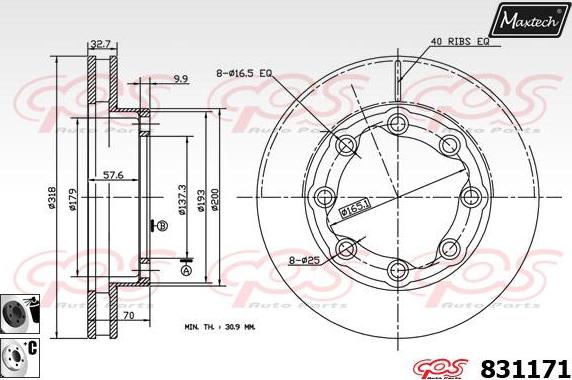 Maxtech 857156 - Bremžu diski ps1.lv