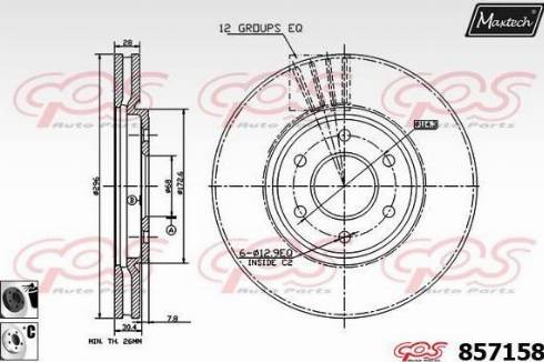 Maxtech 857158.6060 - Bremžu diski ps1.lv