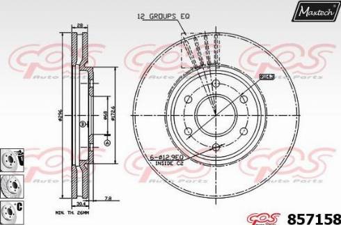 Maxtech 857158.6880 - Bremžu diski ps1.lv