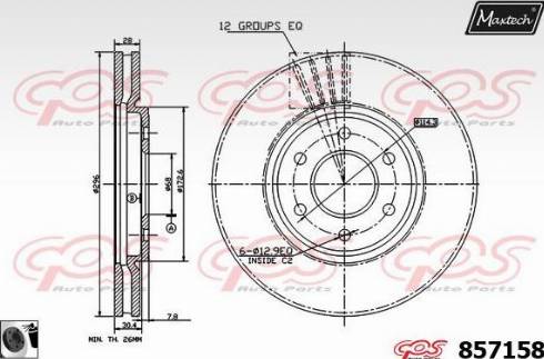 Maxtech 857158.0060 - Bremžu diski ps1.lv