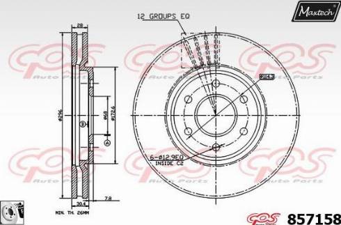 Maxtech 857158.0080 - Bremžu diski ps1.lv