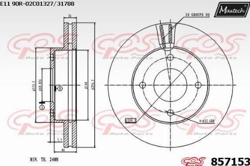 Maxtech 857153.0000 - Bremžu diski ps1.lv