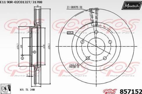 Maxtech 857152.0080 - Bremžu diski ps1.lv