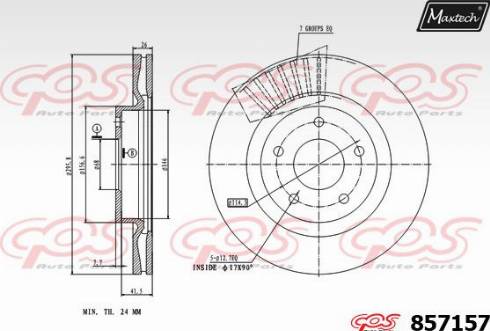 Maxtech 857157.0000 - Bremžu diski ps1.lv