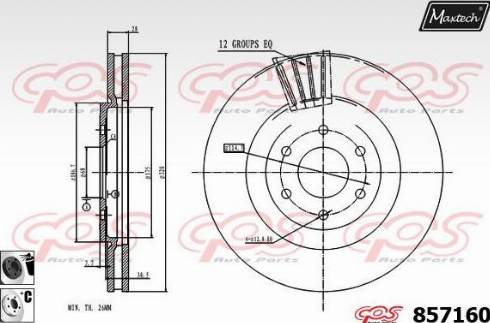 Maxtech 857160.6060 - Bremžu diski ps1.lv