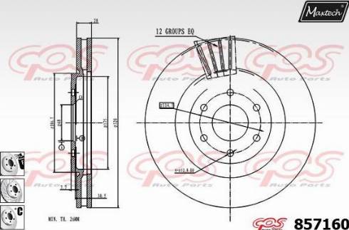 Maxtech 857160.6980 - Bremžu diski ps1.lv