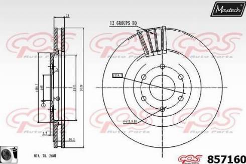 Maxtech 857160.0060 - Bremžu diski ps1.lv