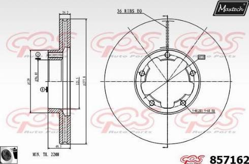 Maxtech 857162.0060 - Bremžu diski ps1.lv