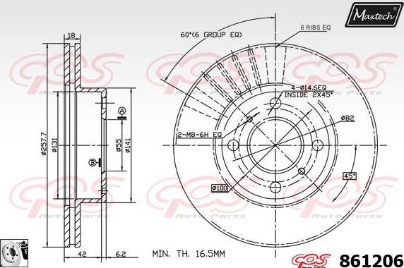 Maxtech 857162 - Bremžu diski ps1.lv