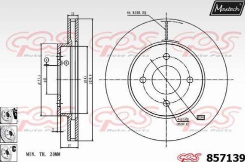 Maxtech 857139.6880 - Bremžu diski ps1.lv