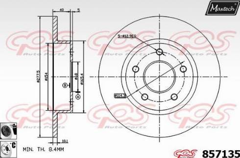 Maxtech 857135.6060 - Bremžu diski ps1.lv